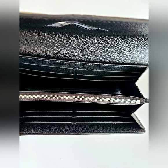 Louis Vuitton Leather & Reverse Monogram Twist Lock Long Wallet - Picture 9 of 11